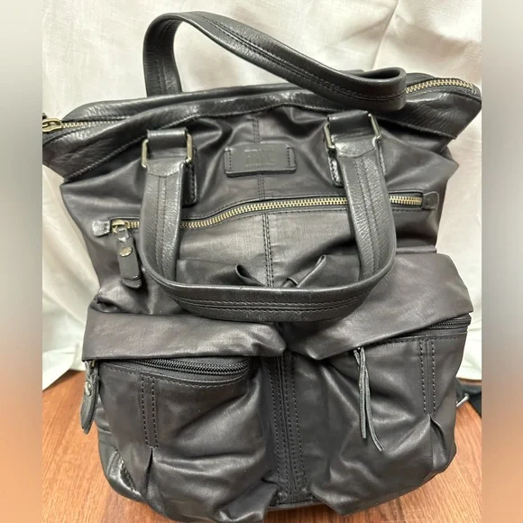 Frye | Bags | Frye Black Backpack With Adjustable Straps And 